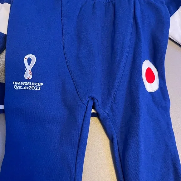 Kids Blue and Gray 2T FIFA World Cup 2022 joggers outfit - Picture 4 of 5